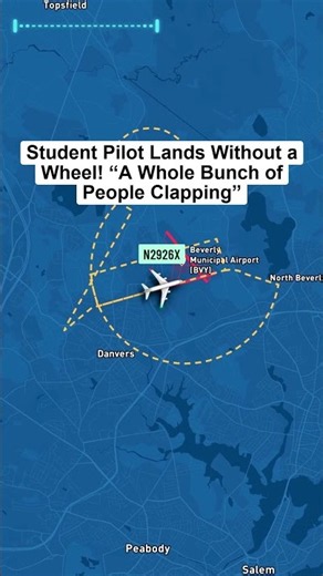 Student Pilot Lands Without a Wheel! “A Whole Bunch of People Clapping” #atc #aviation