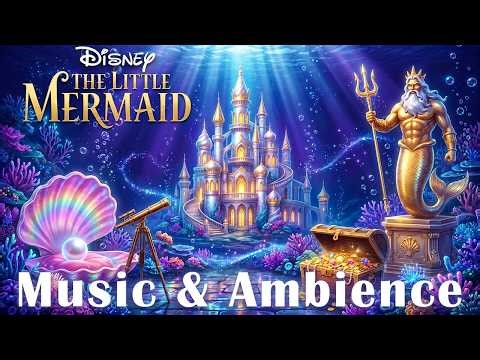 Disney Mermaid Castle Ambience 🐚 Relaxing Music with Ocean Sounds for Study, Work & Sleep