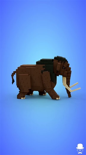 Voxel Mammoth 3d Model Animations #voxel #gamedev