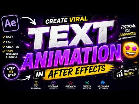 🎯 How to Animate Text in After Effects 🔥 Easy & Professional Motion Design 😎