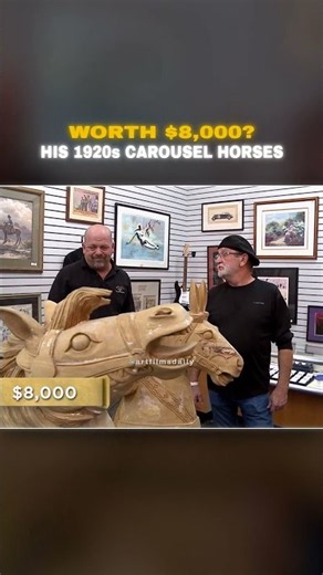 Are These 1920s Carousel Horses Worth $8,000? #pawnstars #shorts