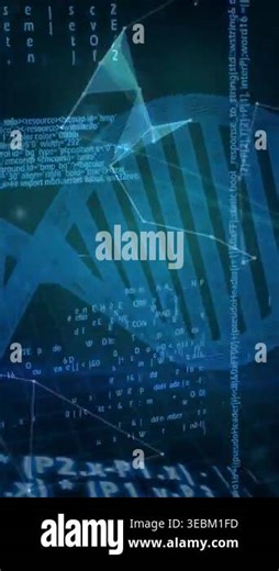 Vertical video: On load DNA helix rotating revealing code layers forming mesh showing genomic links. Holographic, visualization, network, polygons, globe, wireframe, vertical video Stock Video Footage - Alamy