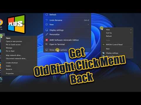 Get Old Right Click Menu Back in Windows 11 – Easy Method