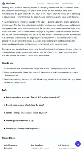 Countdown Timer in Seconds — Free Tool, No Signup
