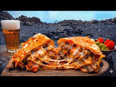 Campfire Steak Quesadilla & Guacamole in Alaska | Ultimate Outdoor Cooking