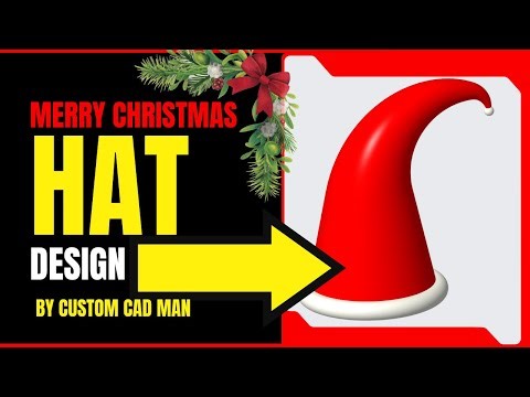 Free Christmas Hat Design | Swept Blend, Revolve & Datum Axes | Creo Parametric