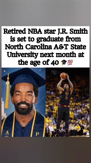 From NBA Champ to College Grad—J.R. Smith Wins 👀💥 #celebritynews