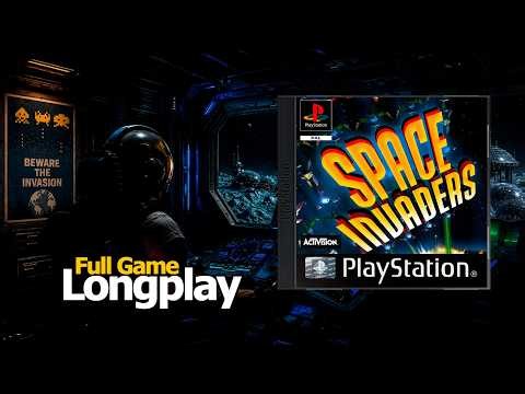 Space Invaders (PS1) | Full Game Longplay | All Secret Levels & Classic Mode | No Commentary