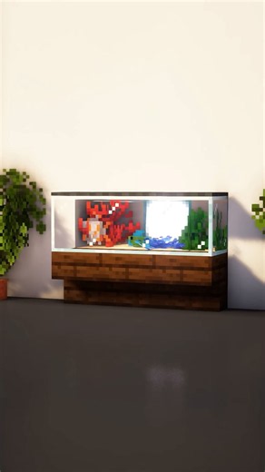 Modern glass aquarium build to add life inside Minecraft homes