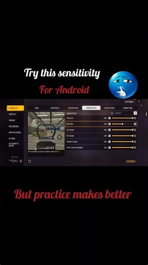 best sensitivity for android #freefire #gameplay