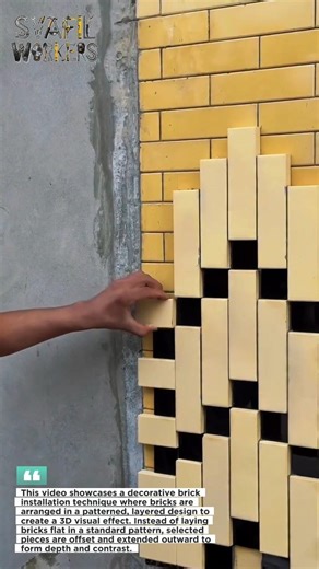 "Creative Brick Wall Design That Instantly Stands Out 🧱🔥 (Next-Level Masonry!)"