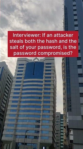 If an attacker steals both the hash and the salt of your password, is the password compromised?