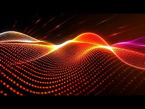 Neon Particle Waves | Seamless Motion Background Video 4K