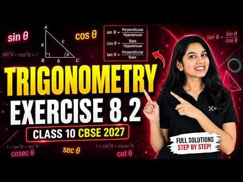 Class 10 Maths Trigonometry Exercise 8.2 Explained Easy Method 💯 CBSE 2027