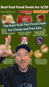 The Best Fast Food Deals for 4/20 👀🤤 #fastfood #420