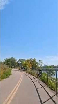 Bow River Pathway to downtown Calgary, Alberta, Canada