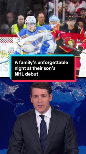 St. Louis Blues forward Dylan Peterson made his NHL debut — and got into a fight on his first day on the job. His proud parents watched from the stands, relieved he walked away with all his teeth. #nhl #hockey #hockeytiktoks #hockeytok #stlouis