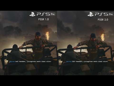 PS5 Pro PSSR 1 vs PSSR 2.0 Graphics Comparison - Call of Duty Black Ops 6 [4K60HD]