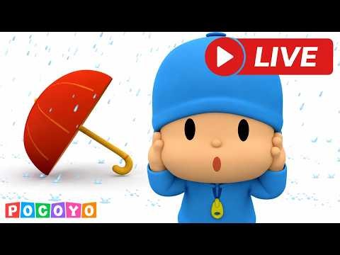 🔴 LIVE: 😱🌧️ OH NO! Pocoyo’s Rainy Day Umbrella Adventures! | Pocoyo English | Cartoons for Kids
