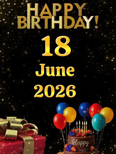 Birthday Template: Happy Birthday Wishes for 18 June