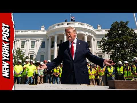Trump Tours White House’s New Helipad Construction