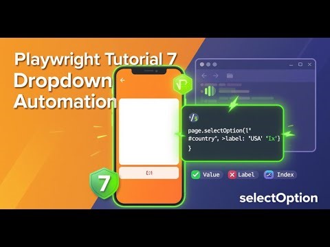 Playwright Tutorial in Tamil -7 | Dropdown Automation | selectOption by Value, Label & Index |