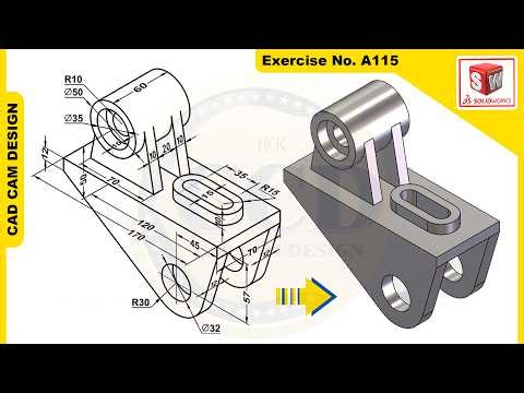 SolidWorks Tutorial for beginners Exercise A115