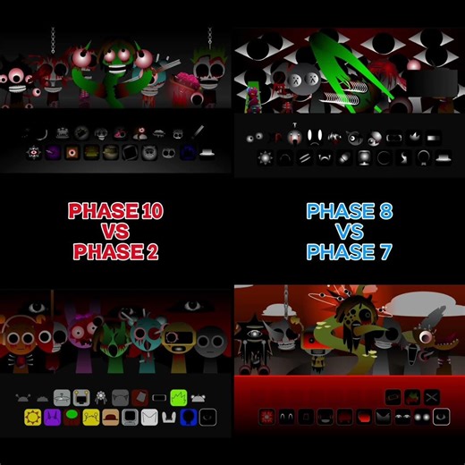 COMPLETE EDITION TRIO SPRUNKI TREE PHASE 10 VS PHASE 2 VS PHASE 8 VS PHASE 7