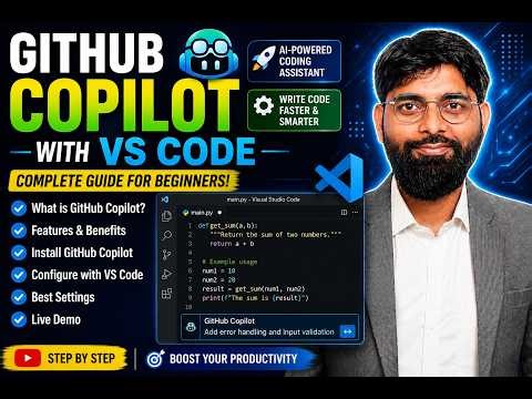 GitHub Copilot with VS Code | Complete Beginner Guide- Lecture-1
