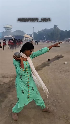 Surya Pandey on Instagram: "Shot put girls 14 fit 😱 #trending #viral #reels🇭🇲🏍️"
