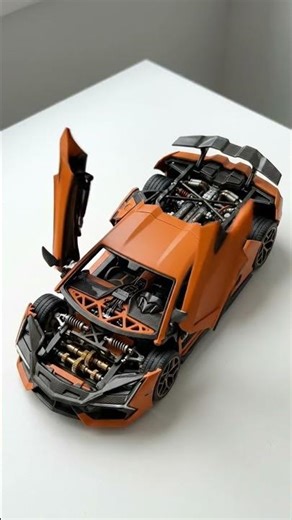 I Unfolded a Tiny Orange Block Into a GIANT Mechanical Lamborghini Revuelto! (Exploded Model)