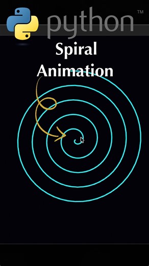 I Made a Neon Spiral Using Python 🌀⚡ | Arcade Animation