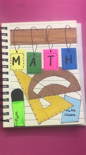 Math Front Page Design Ideas You Must Try 🎯📘 #shorts #calligraphylattering #rizzucalligraphy