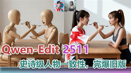 阿里Qwen-Image-Edit 2511炸裂更新！内置Lora+史诗级人物一致性，完爆旧版？|11个案例实测 Qwen 2511，从动漫转真到光影重塑
