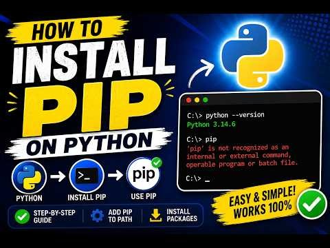 How to Install PIP on Python (2026) | Fix 'pip is not recognized' Error | Windows 11