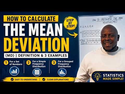 How to Calculate Mean Deviation (Mean Absolute Deviation) - 3 Examples Step by Step