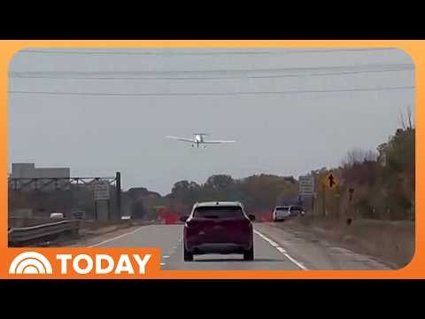 Video: Plane Makes Emergency Landing on Michigan Highway