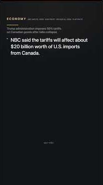 Trump administration imposes 50% tariffs on Canadian goods after talks collapse #Shorts