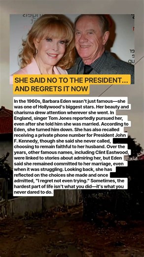 Barbara Eden Turned Down President JFK and Tom Jones—Decades Later, She Admitted, “I Regret Not Even