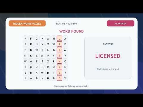 1 Hour Hidden Word Puzzle Challenge | 190 Word Puzzles with Answers | Part 05