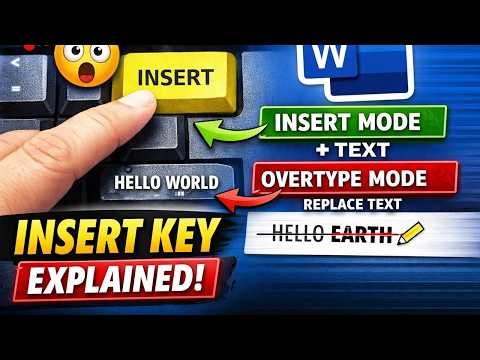 Insert Key in Microsoft Word Explained | Insert vs Overtype Mode