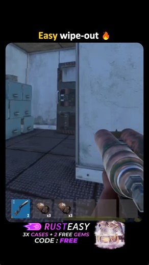 Rust || Nation on Instagram: "Rust said free loot 💀 . . Sign up now for 3x free cases + 2 free gems with code: FREE . . #Rust #RustPvP #RustMoments #GamingClips #Explore"