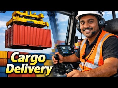 Container Handling with RTG Crane Port Work