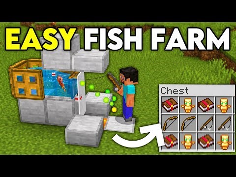 EASY & BEST AUTO/AFK Fish XP Farm for Minecraft Bedrock Edition Tutorial (26.1+)