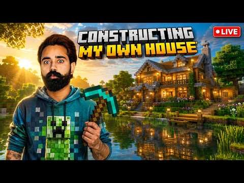 Constructing My DREAM HOUSE 🏡🔥 | Minecraft LIVE | Day-3 | #minecraft #gaming #hihutnerlive