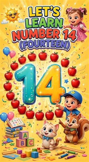 Let's Learn Number Fourteen (14) | Educational Video for Kids