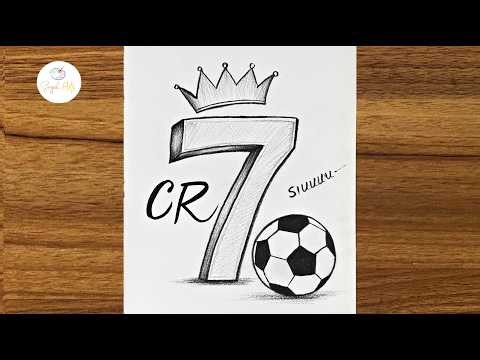 How to Draw CR7 Number 7 in 3D | Easy Cristiano Ronaldo Drawing Tutorial | Easy drawing step by step