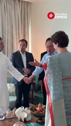 Rahul Gandhi, Priyanka Meet Malaysian PM Anwar Ibrahim Over Breakfast In Delhi