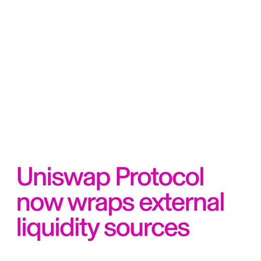 Uniswap v4 is now an aggregator Aggregator Hooks wrap external liquidity sources and turn them into Uniswap pools Live today on Ethereum, Base, and Robinhood Chain in the Uniswap Web App and API | Uniswap