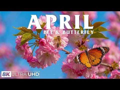 Springtime Splendor 4K | Fluttering Butterflies & Blossoming Flowers 🌸 A Nature's Awakenin